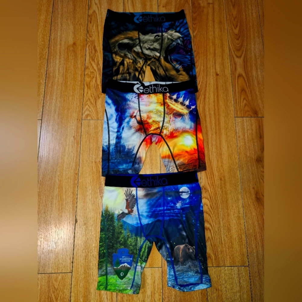 **SOLD** ETHIKA BOYS SIZE LARGE BOXER BRIEFS. 3 FOR $25.00